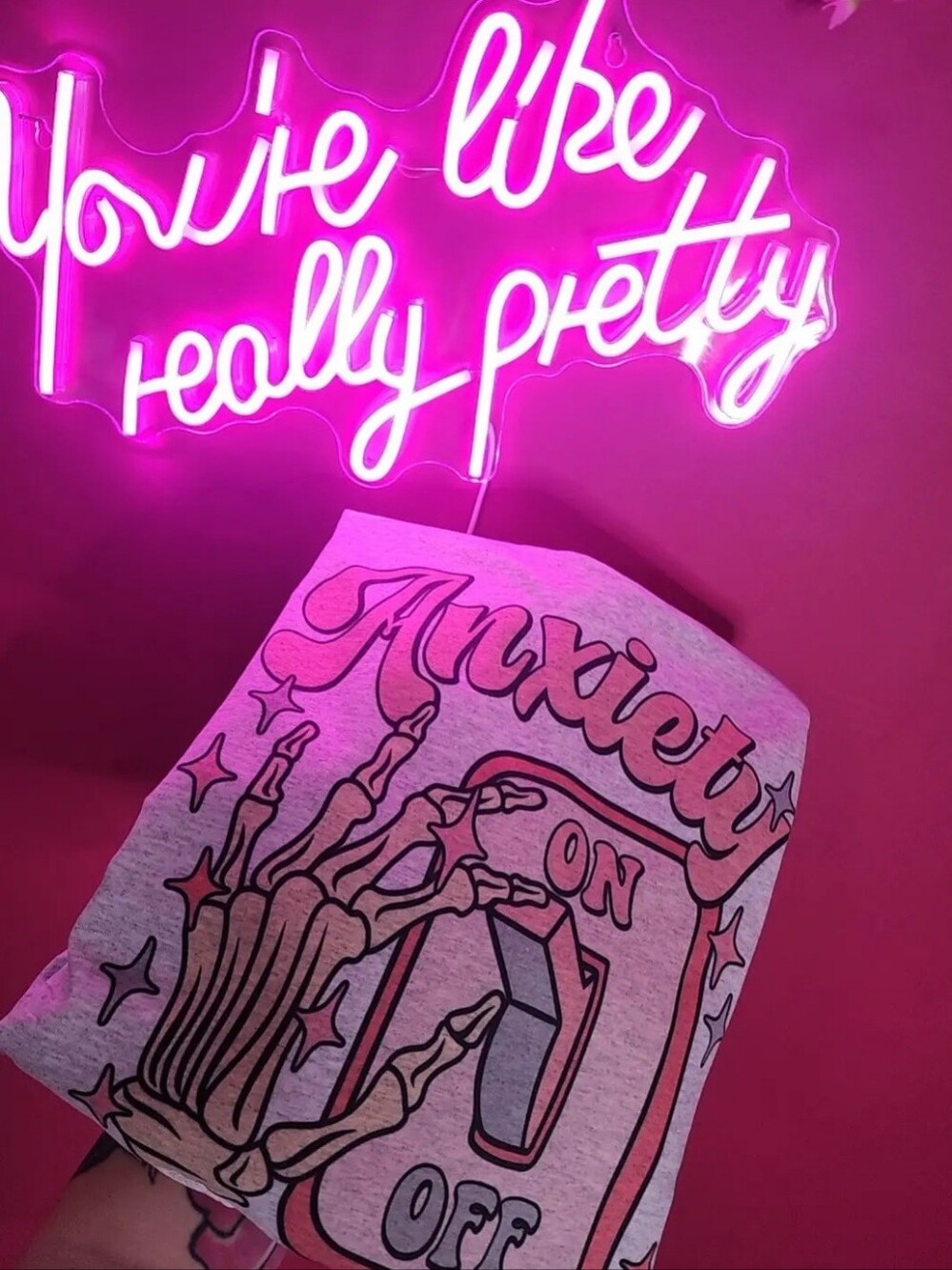 Anxiety, On Off Switch Graphic Tee